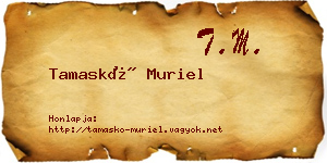 Tamaskó Muriel névjegykártya